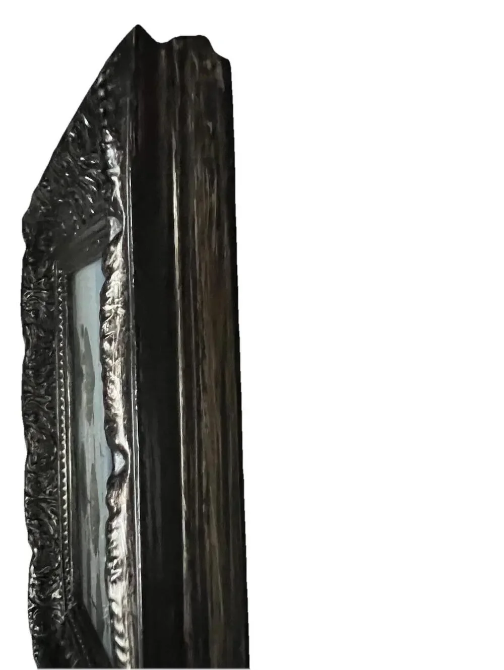 Heavy Vintage Ornate Cast Metal Picture Frame